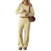 Diyun European American Casual Sports Long Sleeve Sweater And Pants Set Women's Clothing 2025 Autumn Winter_ecoleips.com