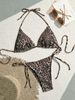 Women's Clothing Trendy Printed Halter Neck Suspenders Sexy Bikini Split System Strap_ecoleips.com