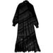 Women's plus Size Knitted Sweater Dress Solid Color Long Sleeve Lace Trimmed Knee-Length Loose Fitting Sweater for Autumn Winter 300+ Lbs_ecoleips.com