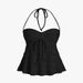 Women's Clothing Irregular Lace Up Halter Neck Vest Suspenders Summer Sexy Hot Girl Knitted Suspenders_ecoleips.com