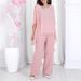 Women's Clothing Women's Loose Casual Chiffon 2 Piece Set Top Bottoms Solid Color Style Clothing For Formal & Casual_ecoleips.com