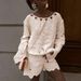 Women's Clothing Hook Flower New Hollow French Suit Shorts Suit_ecoleips.com