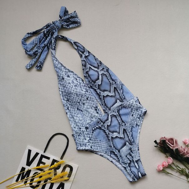 New Women's One-Piece Swimsuit Sexy Printed Swimwear High Elasticity Plus Size Bathing Suit For Women_ecoleips.com