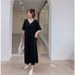 plus Size 300 Pounds Long Dress Women's Summer New Style 200 Pounds Korean Loose Knee-Length Short-Sleeved T-Shirt Dress_ecoleips.com