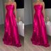 Women's Clothing New Style Splicing Round Satin Sexy Tube Top Backless Long Evening Dress_ecoleips.com