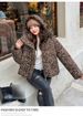 K New Leopard-print Fashion Cotton Coat For Women, Thickened Short Version With Stand-up Collar Jacket._ecoleips.com