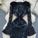 Luxury Socialite Mesh Dress – 3D Floral Embroidery & Side Slit, Waist-Cinching Elegance For Fall/Winter_ecoleips.com