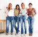 Women's High Stretch Flared Jeans - Comfortable Casual Denim Pants With Bootcut Design, Plus Size Available (Dark Blue, Medium Blue, Light Blue)_ecoleips.com