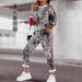 Women's Clothing Spring And Autumn Sports Leisure Suit Creative Design Leopard Pattern Long Sleeve Trousers Two Piece Suit WA28+ML4_ecoleips.com