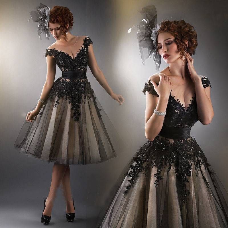 Women's Clothing New Lace V Neck Sexy Elegant Queen Mesh Tulle Skirt Small Dress_ecoleips.com