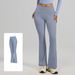 High-Waisted Flare Yoga Pants Women's Butt-Lifting Stretchy Workout Leggings Pilates Dance Naked Sensation Fabric_ecoleips.com