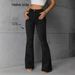 Women's Flared Stretch Jeans - Slimming High Waist Wide Leg Pants For Casual & Office Wear_ecoleips.com