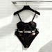 2026 New Women's Two-piece Bikini Swimsuit, European And American Style, Sexy Printed Strappy Vacation Swimwear, Shell_ecoleips.com