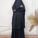 Verve Solid Color Long Robe Ice Silk Wrinkled Lantern Sleeve Loose Comfortable Two-Piece Women's Dress Set_ecoleips.com