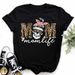 European And American Cross-border Foreign Trade Wholesale Clothing Leopard Print Sexy Lips Round Neck Plus Size_ecoleips.com