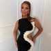 Women's Clothing Sexy Sleeveless Hollow Side Slit Long Flower Dress_ecoleips.com