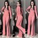 Women's Slim Fit Two Piece Set With Wide Leg Pants Casual Sports Style Long Sleeve Top Autumn Fashion Polyester Faux Leather_ecoleips.com