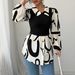 Women's Clothing Temperament Elegant Style Printed Long Sleeved Vest Women's Shirt Women's Clothing Spring And Summer_ecoleips.com