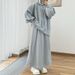 Women's Clothing Long Sleeved Hooded Loose Coat Skirt Casual Suit_ecoleips.com