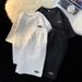 Women's Clothing Casual Sports Suit Waffle Trendy Brand College Style Short Sleeved T Shirt Loose Letter Shorts Summer Two Piece Suit_ecoleips.com