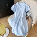 Women's Clothing Women's Style College Polo Collar Dress Short Sleeved Knitted Summer For Formal & Casual For Women_ecoleips.com