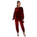 Women's Clothing Elegant Beaded Two-Piece Suit – V-Neck Jacket & High-Waisted Trousers Set"_ecoleips.com
