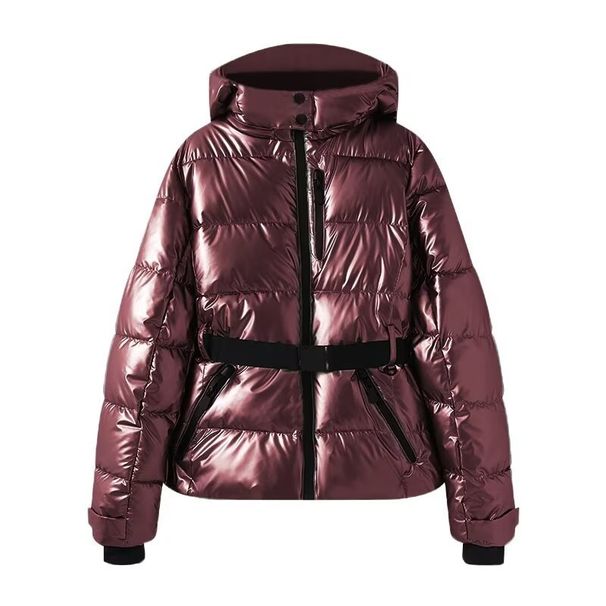 Women's Clothing Autumn And Winter New Women's Ski Series Waist Hooded Cotton Jacket_ecoleips.com