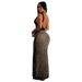direct tribute wool spliced polyester mesh strapless backless sexy dress hot diamond party long dress for women_ecoleips.com