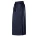 Women's High-Waisted Yoga Inspired Sweatshirt Skirt Mid-Length Loose Fit Casual Sporty Straight Cut With Split Hem_ecoleips.com