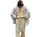 Women's Casual Fashion Zippered Cotton Padded Jacket Warm Printed Outerwear For Spring/Autumn Versatile Street Style_ecoleips.com