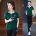 Women's Casual Sportswear Set Short Sleeved Two Piece Chic And Youthful Slimming Stand Collar Half Zipper Summer Wear_ecoleips.com