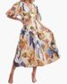 2023 Women's Bohemian Floral Mid-Length Ruched Beach Flowy Dress_ecoleips.com