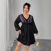 Women's Clothing Plus Size Clothes Elegant Plus Size V-Neck Embroidered Dress - Flowy Retro Summer Dress For Women, Loose Fit High Waist Maxi Dress_ecoleips.com