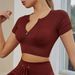 Women's Clothing Zipper Bra High Waist Shorts Fitness Suit Running Fitness Vertical Stripes Yoga Clothes_ecoleips.com