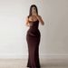 Women Sling Long Dress Pure Desire Style Slim Waist Corset Bone Tight Fitting Spicy Girl Bodycon Maxi Dress_ecoleips.com
