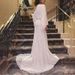 Women's Clothing V Neck Floor Length Long Sleeved Sequined Dress Fishtail Banquet Elegant Long Dress_ecoleips.com