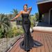 "French-Inspired Halter Neck Maxi Dress – Backless Gold Pleated Evening Gown"_ecoleips.com