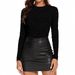 Wish European And American Foreign Trade Mesh Transparent Lace Long-sleeve Top For Women, Pay See-through_ecoleips.com