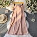 Premium Acetate Satin Skirt High Waist Silky Flow Slimming Fishtail Long Style for Women Spring Summer 2025 New Arrival_ecoleips.com