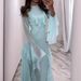Modest Abaya Dress Women's Clothing Elegant Hollow-Out Mesh One-Shoulder Summer Dress – Breathable & Stylish For Women_ecoleips.com