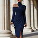2026 European And American Cross-Border Spring New Product Solid Color Elegant Casual Off-Shoulder Slit Women's_ecoleips.com