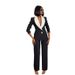 Elegant Contrast Lapel Blazer & Pant Set – European-Inspired Office Wear For Women (Black, Beige, Brown)_ecoleips.com