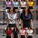 Women's Clothing Women's Short Sleeve Top Solid Color Casual Elegant Commuter Shirt European American Style_ecoleips.com