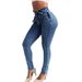 Women's Clothing Jeans Slim Elastic Fashion All Match Tassel Belt High Waist Women_ecoleips.com
