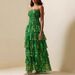 New Arrival French Style Strapless Long Dress Ruffled Hem High End Chiffon Midi Dress For Women_ecoleips.com