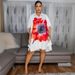 Floral Print Shirt Dress With Collar - Versatile Button-Down Tunic Dress For Women, Casual Chic Office To Weekend Wear_ecoleips.com