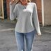 Aria Basics Aria Basics Cross-border European American Women's Fashion New Autumn And Winter Round-neck Ribbed Brushed Lace Long-sleeve_ecoleips.com