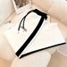 Minimalist Letter Print Short Sleeve T-Shirt And Black Framed Wide Leg Pants Set - Spring/Autumn Summer Casual Outfit Combo_ecoleips.com