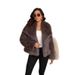 European And American Fur Large Lapels Fur Coats Short Fashion Fox Fur Coats Fluffy Plush Women's Clothing_ecoleips.com