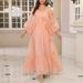 Floral Pleated Long Dress Heavy Duty Summer New Style Loose Fit Slimming Elegant Dress For Women_ecoleips.com